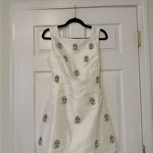Elegant White Embellished Dress